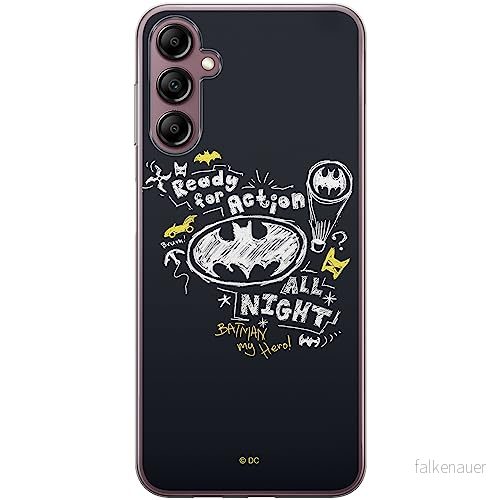 ERT GROUP mobiltelefonfodral för Samsung A14 4G/5G originalt och officiellt licensierat DC mönster Batman 014 optimalt anpassad till formen på mobiltelefonen, fodral tillverkad av TPU plast 5905511819514