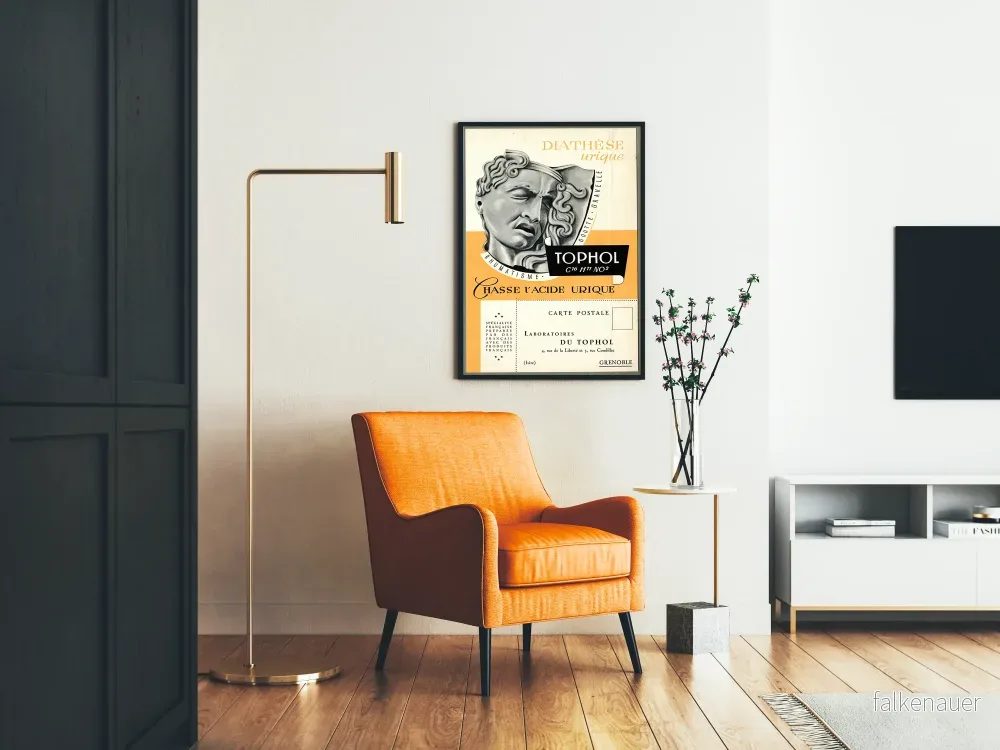 Vintage poster för väggdekoration Tophol Acide Urique - Bild 2
