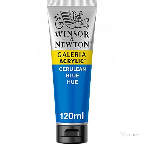 Winsor & Newton 2131138 Galeria akrylfärg, hög pigmentering, ljusäkta, krispig konsistens, 120 ml tub, kolinblå 94376986648