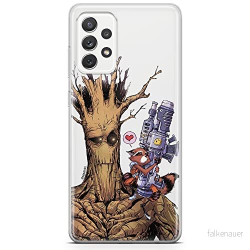 ERT GROUP mobiltelefonfodral för Samsung A73 5G originalt och officiellt licensierat Marvel mönster Guardians of the Galaxy 001 anpassad till formen på mobiltelefonen, gedeeltelijk transparant 5904805513534
