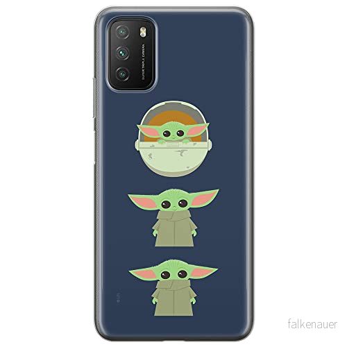 ERT GROUP mobiltelefonfodral för Xiaomi REDMI 9T originalt och officiellt licensierat Star Wars mönster Baby Yoda 007 optimalt anpassad till formen på mobiltelefonen, fodral tillverkad av TPU plast 5904805599415