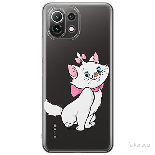 ERT GROUP mobiltelefonfodral för Xiaomi 11 LITE 4G/5G originalt och officiellt licensierat Disney mönster Marie 007, gedeeltelijk transparant 5905131130518