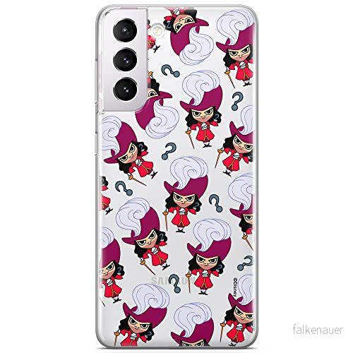 ERT GROUP mobiltelefonfodral för Samsung S21 originalt och officiellt licensierat Disney mönster James Hook 002 optimalt anpassad till formen på mobiltelefonen, gedeeltelijk transparant 5905131453174
