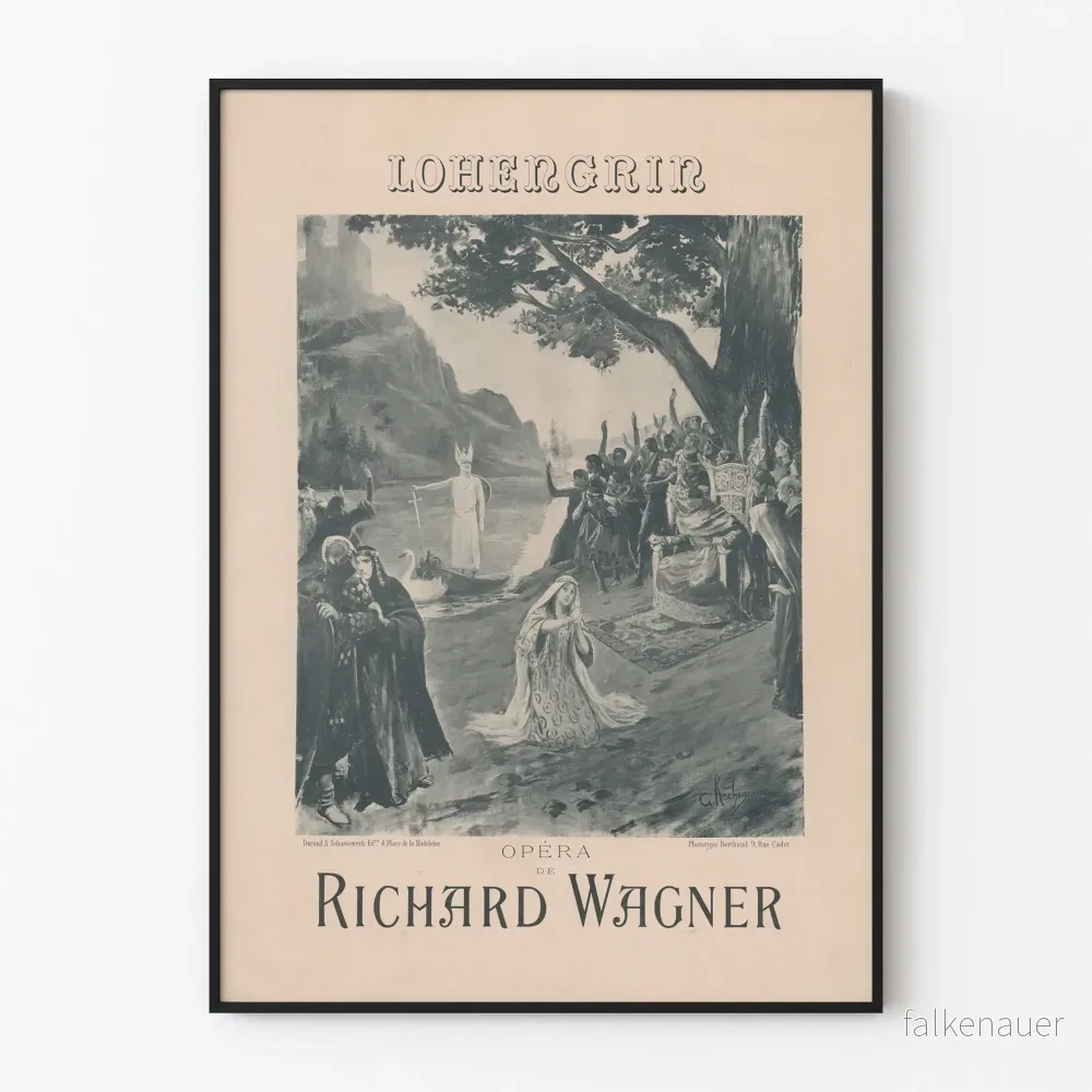 Richard Wagner Lohengrin-operan affisch - Klassisk väggdekoration