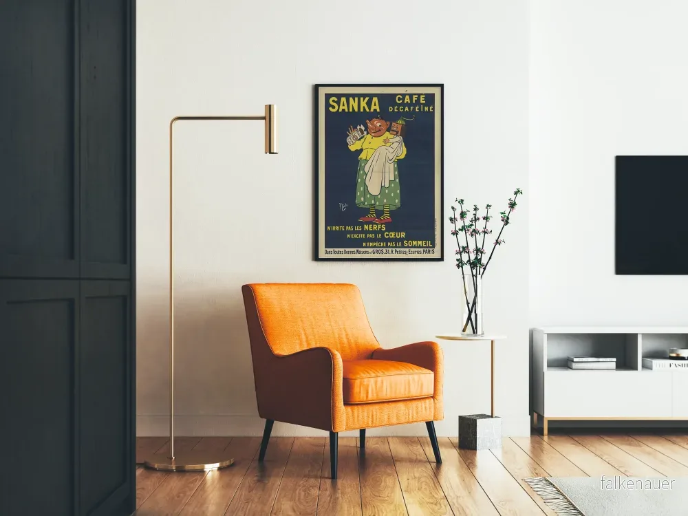 Vintage café avkopplad Sanka poster för väggdekoration i retrostil - Bild 2