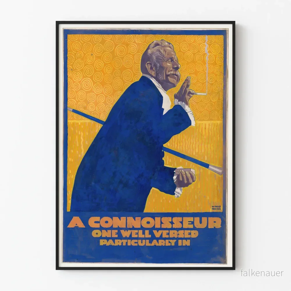 Vintageposter A Connoisseur för den eleganta rökaren
