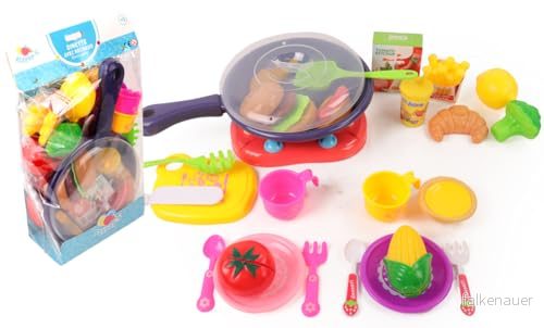 FLYPOP'S Dinette spis med redskap rollspel 033623 flerfärgad plast kök barnleksak gåva mat från 3 år 3301040336331