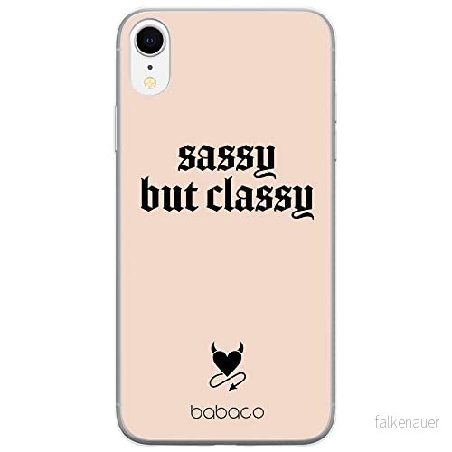 ERT GROUP mobiltelefonfodral för Apple Iphone XR originalt och officiellt licensierat Babaco mönster Sassy but classy 001 Vit anpassad till formen på mobiltelefonen, fodral tillverkad av TPU plast 5903932882537