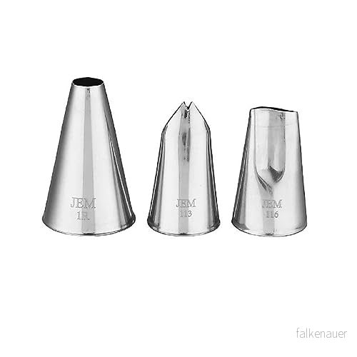 PME NZ1009 Jem munstycken set stor blomkollektion, 3 pack, rostfritt stål 5060543483475