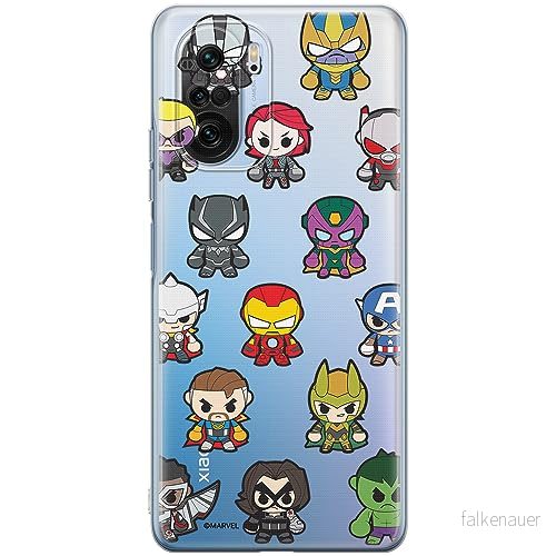 ERT GROUP mobiltelefonfodral för Xiaomi MI 11i/ REDMI K40/K40 PRO/POCO F3/ F3 PRO originalt och officiellt licensierat Marvel mönster Avengers 025, gedeeltelijk transparant 5905511885748