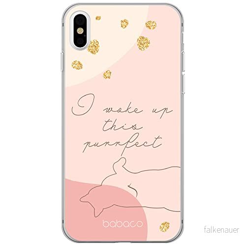 ERT GROUP mobiltelefonfodral för Iphone X/XS originalt och officiellt licensierat Babaco mönster Cats 008 optimalt anpassad till formen på mobiltelefonen, fodral tillverkad av TPU plast 5905131105639
