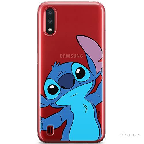 ERT GROUP mobiltelefonfodral för Samsung A01 originalt och officiellt licensierat Disney mönster Stitch 018 optimalt anpassad till formen på mobiltelefonen, gedeeltelijk transparant 5905131228505