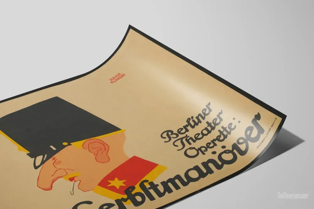 Poster Berliner Theater Operette Ein Herbstmanöver av Julius Klinger - Bild 2