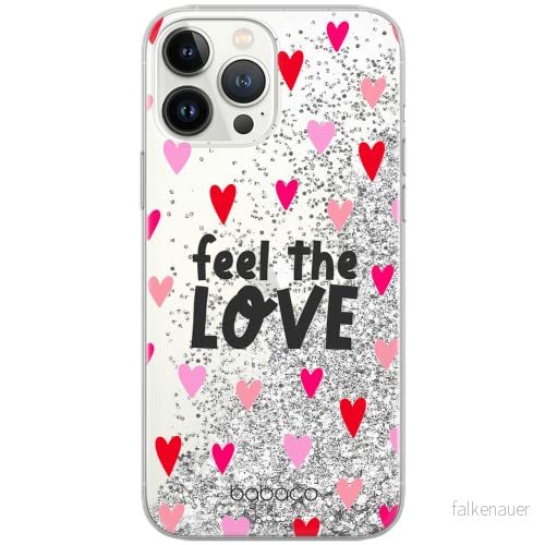 ERT GROUP mobiltelefonfodral för Apple Iphone 12 Mini originalt och officiellt licensierat Babaco mönster Feel the love 001 Vit anpassad till formen på mobiltelefonen, med glitter overflow effekt 5904805036125