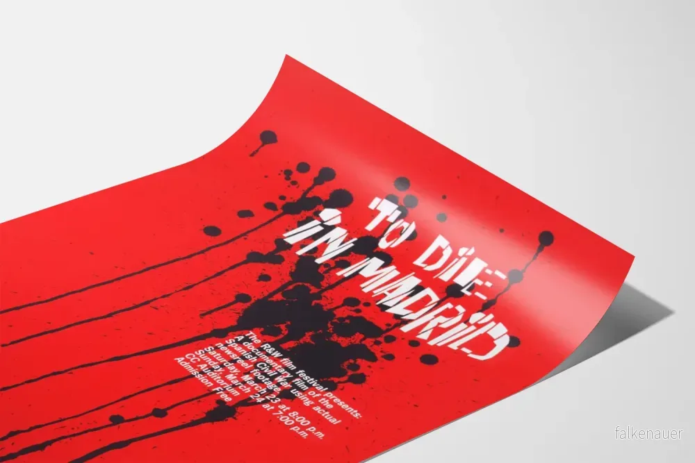 Poster To Die in Madrid i grafisk stil i rött och svart - Bild 3