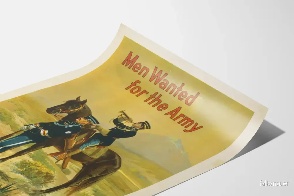Vintage militär rekryteringsposter - Män sökes till armén - Bild 3