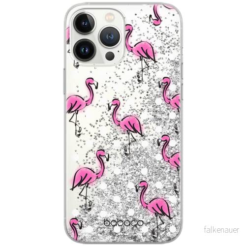 ERT GROUP mobiltelefonfodral för Apple Iphone XS Max originalt och officiellt licensierat Babaco mönster Flamingo 003 Vit optimalt anpassad till formen på mobiltelefonen, med glitter overflow effekt 5904805410536