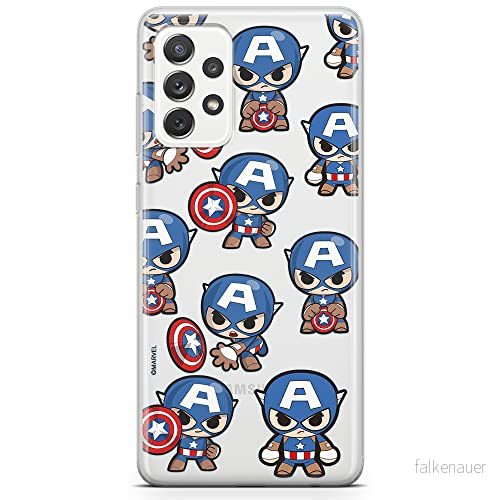 ERT GROUP mobiltelefonfodral för Samsung A52 5G / LTE 4G A52S originalt och officiellt licensierat Marvel mönster Captain America 029, gedeeltelijk transparant 5904805319419