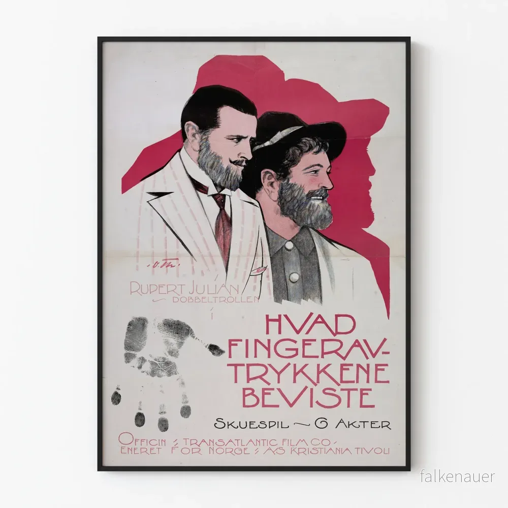 Vintageposter Hvad Fingeravtrycken Bevisade för väggdekoration