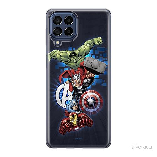 ERT GROUP mobiltelefonfodral för Samsung M33 5G originalt och officiellt licensierat Marvel mönster Avengers 001 optimalt anpassad till formen på mobiltelefonen, fodral tillverkad av TPU plast 5905511346324