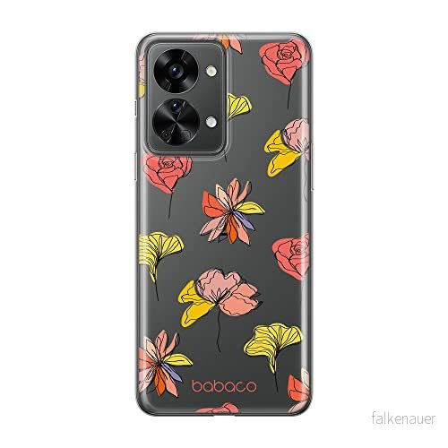 ERT GROUP mobiltelefonfodral för Oneplus NORD 2T 5G originalt och officiellt licensierat Babaco mönster Flowers 012 optimalt anpassad till formen på mobiltelefonen, gedeeltelijk transparant 5905511270452