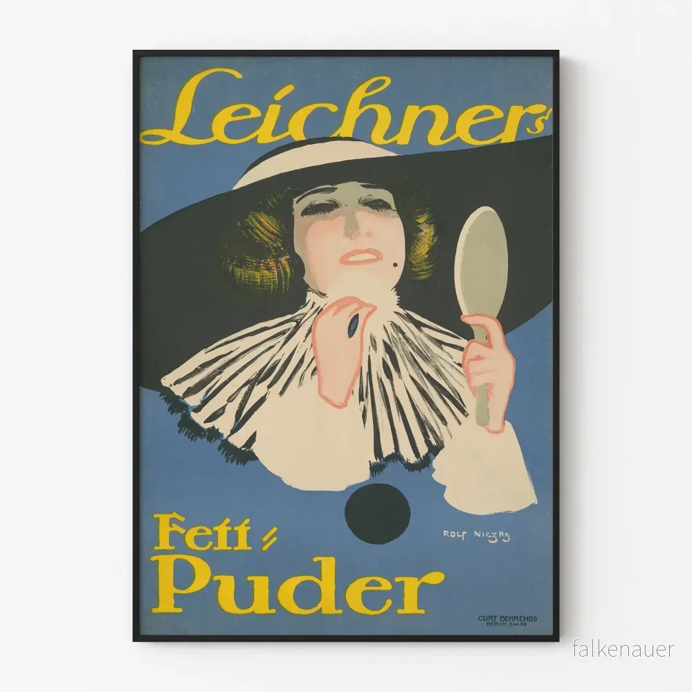 Vintageposter Leichners Fett & Puder - Retro Väggdekoration - Bild 2