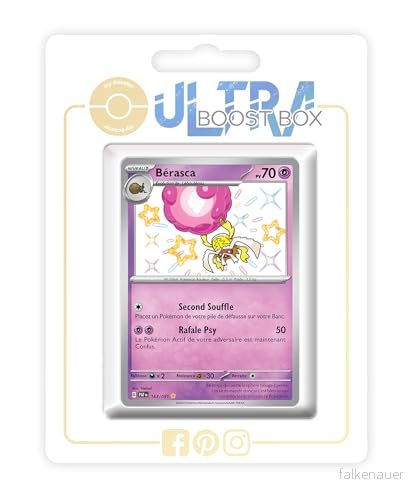 Bérasca (Rabsca) 163/091 Shiny Ultraboost X Écarlate et Violet 4.5 Destinées de Paldea Box med 10 franska Pokémon kort 3701604931611