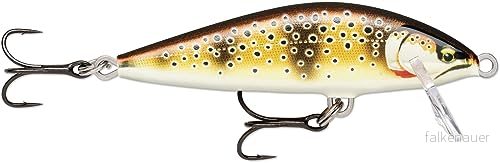 Rapala Countdown Elite fiskedrag Balsa konstruktion sjunkande sötvattensdrag simdjup 1,2 m storlek 7,5 cm /10 g tillverkad i Estland Gilded Medelhavsöring 22677329444