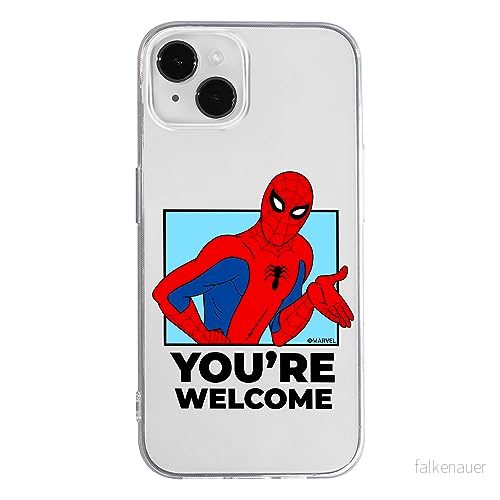 ERT GROUP mobiltelefonfodral för Iphone 14 PLUS originalt och officiellt licensierat Marvel mönster Spider Man 030 optimalt anpassad till formen på mobiltelefonen, gedeeltelijk transparant 5905795007171