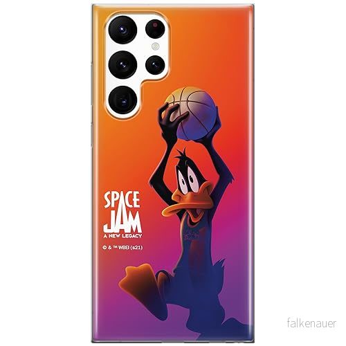 ERT GROUP mobiltelefonfodral för Samsung S22 ULTRA originalt och officiellt licensierat Looney Tunes mönster Space Jam 012 anpassad till formen på mobiltelefonen, fodral tillverkad av TPU plast 5905511041496