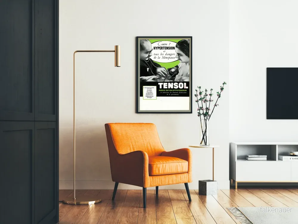 Vintageposter mot hypertoni och klimakteriet - TENSOL - Bild 2
