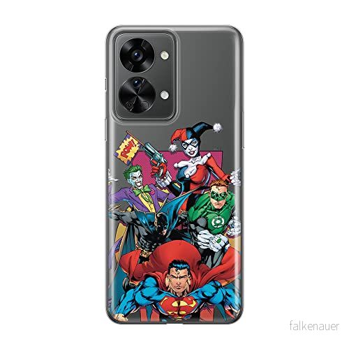 ERT GROUP mobiltelefonfodral för Oneplus NORD 2T 5G originalt och officiellt licensierat DC mönster Justice League 004 optimalt anpassad till formen på mobiltelefonen, gedeeltelijk transparant 5905511262556