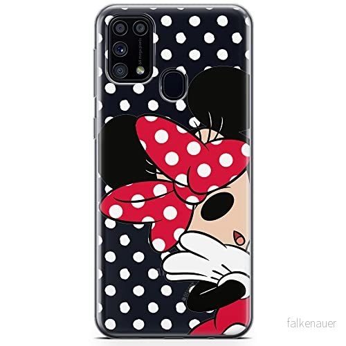 ERT GROUP mobiltelefonfodral för Samsung M31 originalt och officiellt licensierat Disney mönster Minnie 003 optimalt anpassad till formen på mobiltelefonen, gedeeltelijk transparant 5904805476341