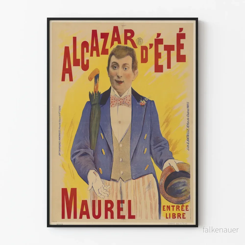 Vintageposter Alcazar d'Été Maurel - Retro väggdekoration