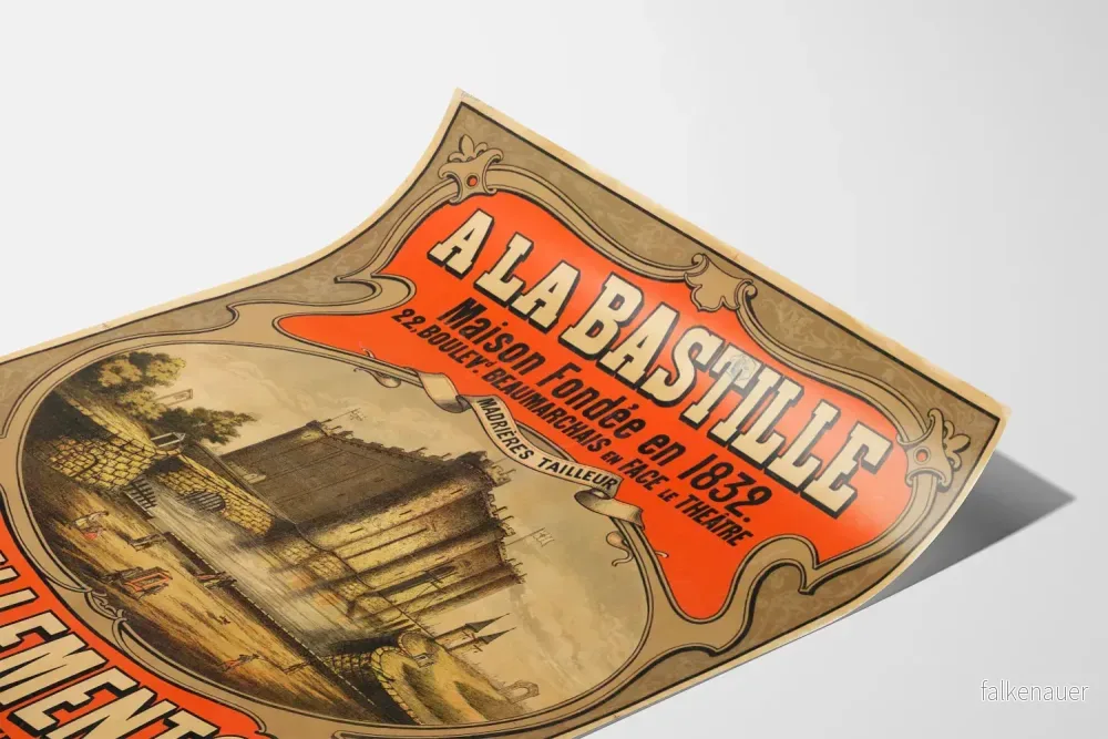 Vintageposter A La Bastille - Retro Parisisk Väggdekoration - Bild 3