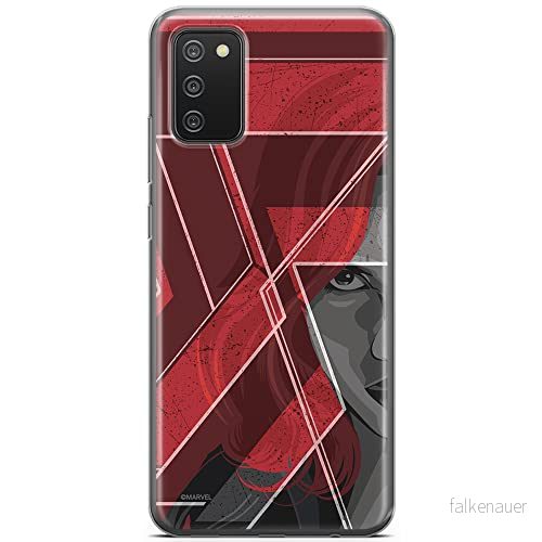 ERT GROUP mobiltelefonfodral för Samsung A02S originalt och officiellt licensierat Marvel mönster Black Widow 002 optimalt anpassad till formen på mobiltelefonen, fodral tillverkad av TPU plast 5903040234549