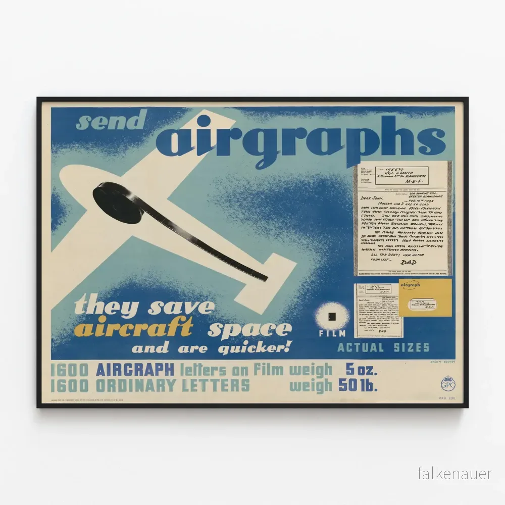 Vintage reklamposter för Airgraphs - Retro väggdekoration