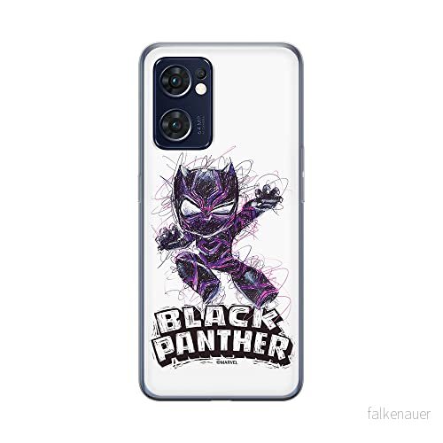 ERT GROUP mobiltelefonfodral för Oppo RENO 7 5G originalt och officiellt licensierat Marvel mönster Black Panther 017 optimalt anpassad till formen på mobiltelefonen, fodral tillverkad av TPU plast 5905511314361
