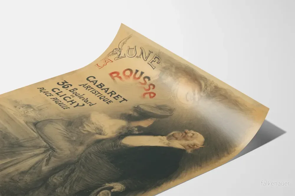 Vintageposter La Lune Rousse Cabaret Artistique Boulevard de Clichy - Bild 3