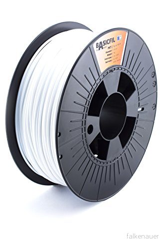 BASICFIL PETG (3D skrivarfilament), 2,85 mm 1 kg, signal vit (vit) 7442938655694