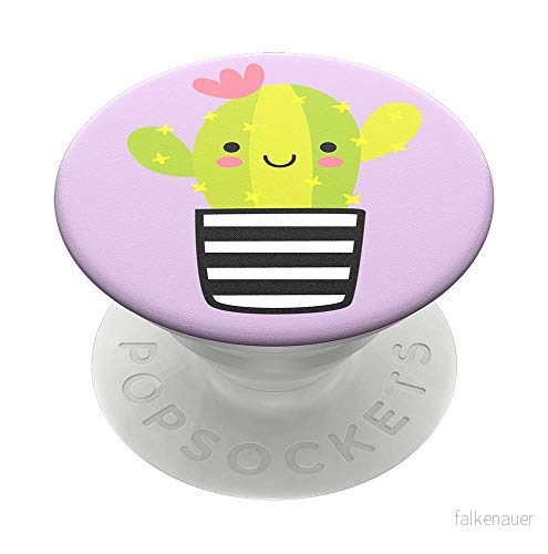PopSockets PopGrip Hopfällbar Stativ och Grepp för Smartphone Surfplatta med en Swappable PopTop Cactus Pal 842978139203