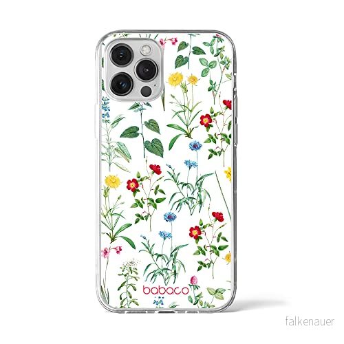 ERT GROUP mobiltelefonfodral för Iphone 12 PRO MAX originalt och officiellt licensierat Babaco mönster Flowers 042 optimalt anpassad till formen på mobiltelefonen, fodral tillverkad av TPU plast 5905131314581
