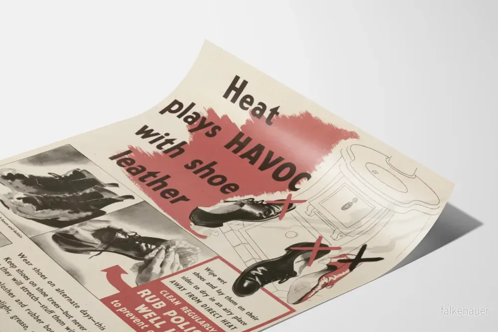 Vintage affisch för skovårdsreparation mot värme - Bild 3