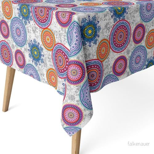 ECOMMERC3 fläckbeständig bordsduk för rektangulärt bord storlek 100 x 140 cm extra mjuk och vattentät lila 8435767367752