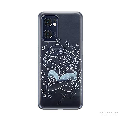 ERT GROUP mobiltelefonfodral för Oppo RENO 7 5G originalt och officiellt licensierat Disney mönster Jasmine 007 optimalt anpassad till formen på mobiltelefonen, fodral tillverkad av TPU plast 5905511304348