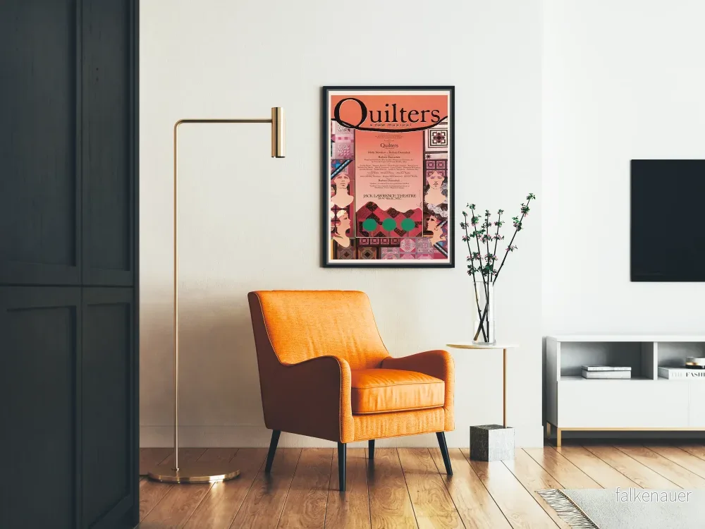 Dekorativ poster med musikaliskt quilterns stil lapptäcke - Bild 2