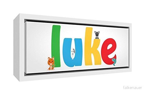 Feel Good Art Design Cute illustrativ inramad på duk, massivt vitt trä surroundljud (19 x 46 3 cm, liten, lukt) 5056117106987