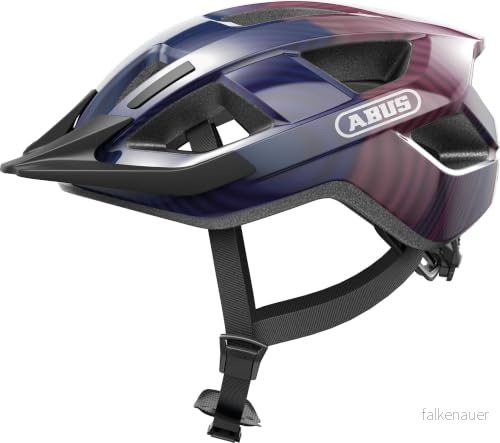 ABUS Aduro 3.0 LED cykelhjälm - sportig cityhjälm i snygg design för vardagscykling och sportiga turer med bakljus dam herr storlek S, lila 4003318383533