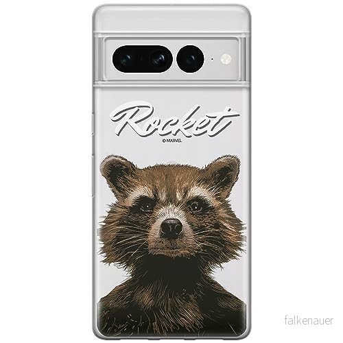 ERT GROUP mobiltelefonfodral för Google PIXEL 7 PRO originalt och officiellt licensierat Marvel mönster Rocket 006 optimalt anpassad till formen på mobiltelefonen, gedeeltelijk transparant 5905795164065