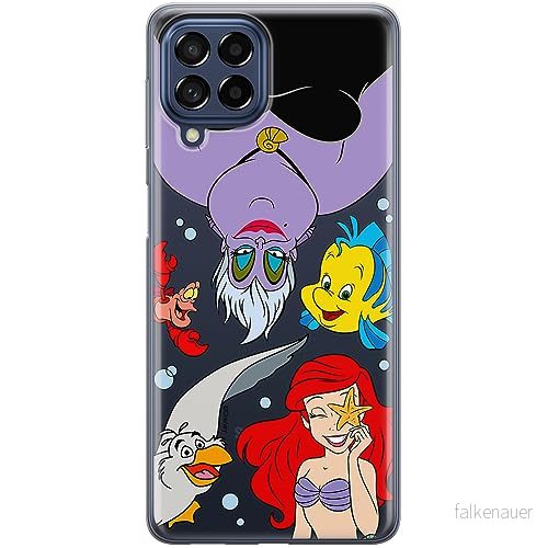 ERT GROUP mobiltelefonfodral för Samsung M53 5G originalt och officiellt licensierat Disney mönster Ariel 008 optimalt anpassad till formen på mobiltelefonen, gedeeltelijk transparant 5905795045531